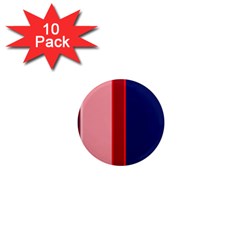 Pink and blue lines 1  Mini Magnet (10 pack) 