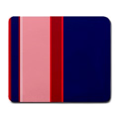 Pink and blue lines Large Mousepads