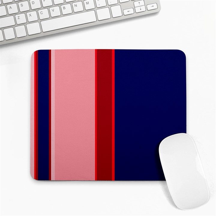 Pink and blue lines Large Mousepads