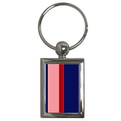 Pink and blue lines Key Chains (Rectangle) 