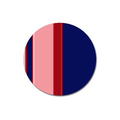 Pink and blue lines Magnet 3  (Round)