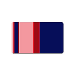 Pink and blue lines Magnet (Name Card)