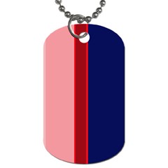 Pink and blue lines Dog Tag (One Side)