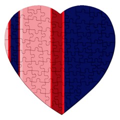 Pink and blue lines Jigsaw Puzzle (Heart)