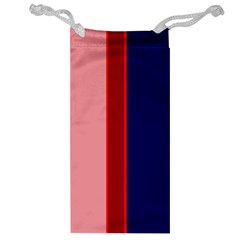 Pink and blue lines Jewelry Bags