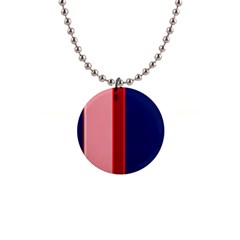 Pink and blue lines Button Necklaces