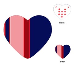 Pink and blue lines Playing Cards (Heart) 