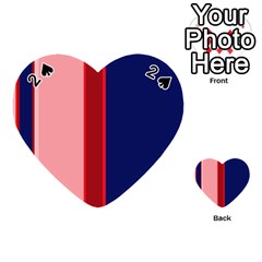 Pink and blue lines Playing Cards 54 (Heart) 