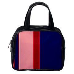 Pink And Blue Lines Classic Handbags (one Side) by Valentinaart