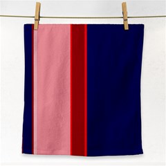 Pink and blue lines Face Towel