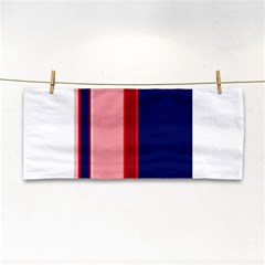 Pink and blue lines Hand Towel