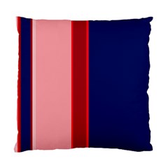 Pink and blue lines Standard Cushion Case (One Side)