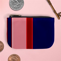 Pink and blue lines Mini Coin Purses