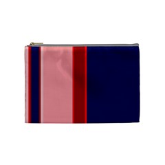 Pink And Blue Lines Cosmetic Bag (medium)  by Valentinaart