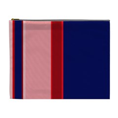 Pink and blue lines Cosmetic Bag (XL)