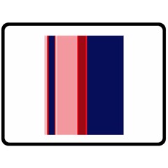 Pink and blue lines Fleece Blanket (Large) 