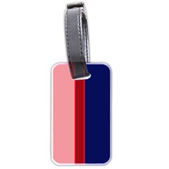 Pink And Blue Lines Luggage Tags (two Sides) by Valentinaart