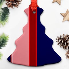 Pink and blue lines Christmas Tree Ornament (2 Sides)