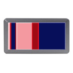 Pink And Blue Lines Memory Card Reader (mini) by Valentinaart