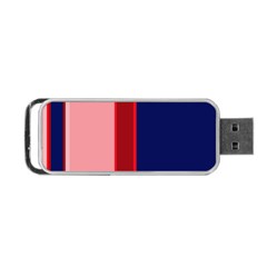 Pink And Blue Lines Portable Usb Flash (two Sides) by Valentinaart