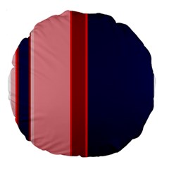 Pink and blue lines Large 18  Premium Round Cushions