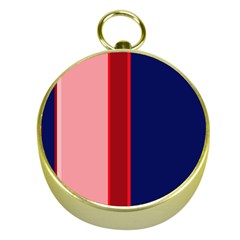 Pink and blue lines Gold Compasses