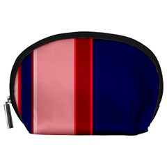 Pink and blue lines Accessory Pouches (Large) 