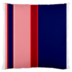 Pink and blue lines Standard Flano Cushion Case (One Side)