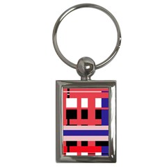 Red Abstraction Key Chains (rectangle)  by Valentinaart