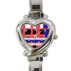 Red abstraction Heart Italian Charm Watch