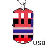 Red abstraction Dog Tag USB Flash (One Side) Front