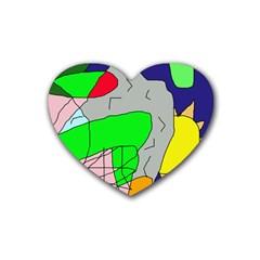 Crazy Abstraction Heart Coaster (4 Pack)  by Valentinaart