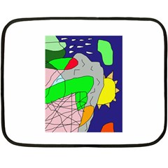 Crazy Abstraction Fleece Blanket (mini) by Valentinaart