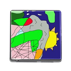 Crazy Abstraction Memory Card Reader (square) by Valentinaart