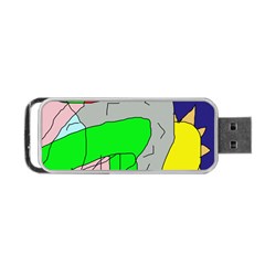 Crazy Abstraction Portable Usb Flash (one Side) by Valentinaart