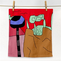 Imaginative Abstraction Face Towel by Valentinaart