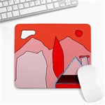 Red landscape Large Mousepads Front