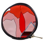 Red landscape Mini Makeup Bags Front