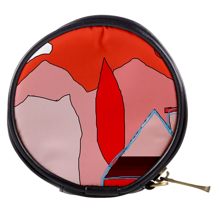 Red landscape Mini Makeup Bags