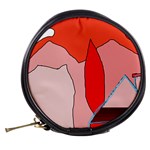 Red landscape Mini Makeup Bags Back