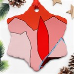 Red landscape Snowflake Ornament (2-Side) Front