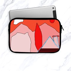 Red Landscape Apple Ipad Mini Zipper Cases by Valentinaart