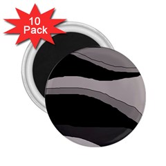 Black And Gray Design 2 25  Magnets (10 Pack)  by Valentinaart