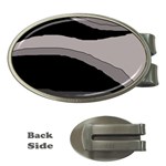 Black and gray design Money Clips (Oval)  Front