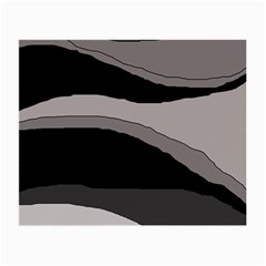 Black And Gray Design Small Glasses Cloth (2-side) by Valentinaart