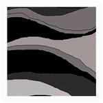 Black and gray design Medium Glasses Cloth (2-Side) Front