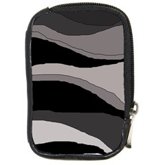 Black And Gray Design Compact Camera Cases by Valentinaart