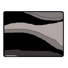 Black And Gray Design Fleece Blanket (small) by Valentinaart