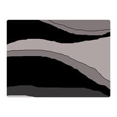 Black And Gray Design Double Sided Flano Blanket (mini)  by Valentinaart