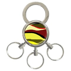 Decorative Abstract Design 3-ring Key Chains by Valentinaart